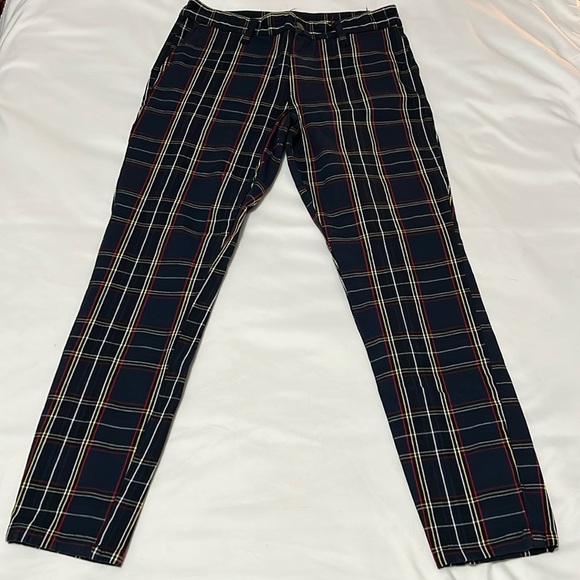 Elwood Tartan Plaid Slim Pants - Picture 1 of 6